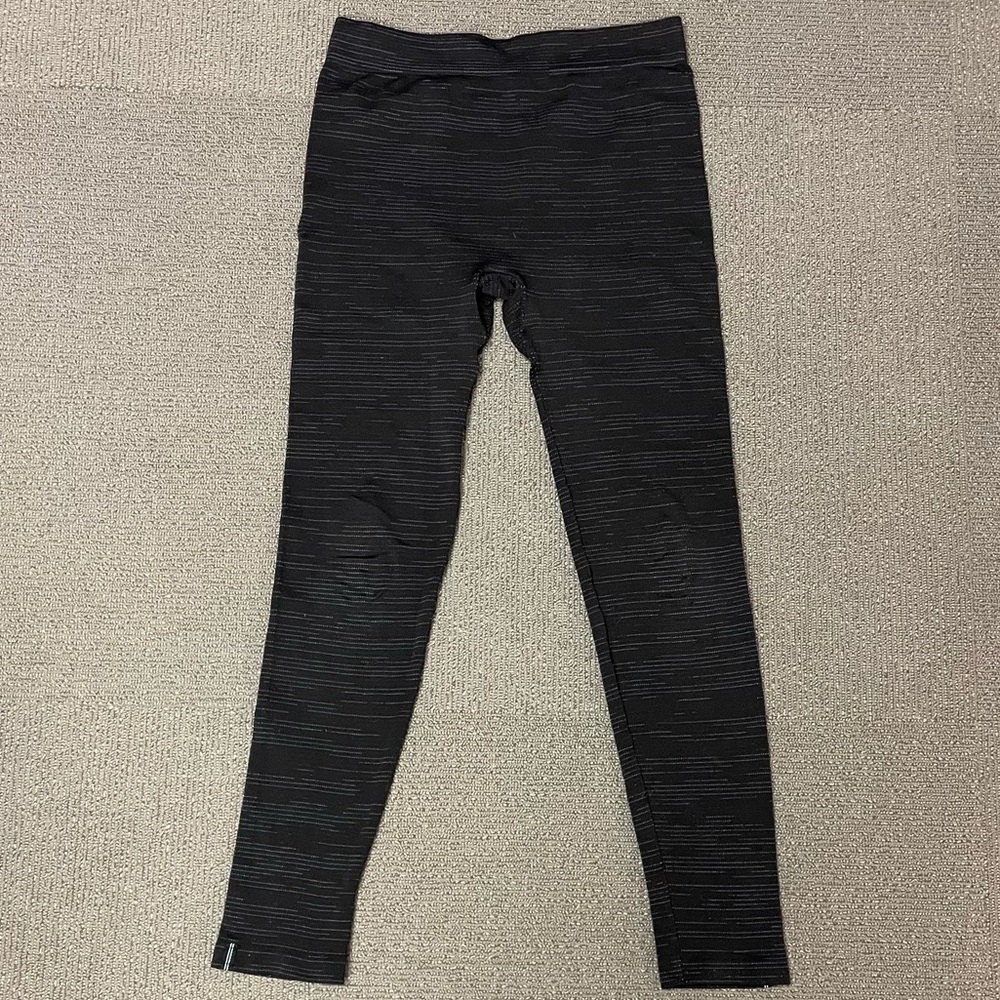 Nautica Women’s Leggings – Black Horizontal Stripe – Size M/L